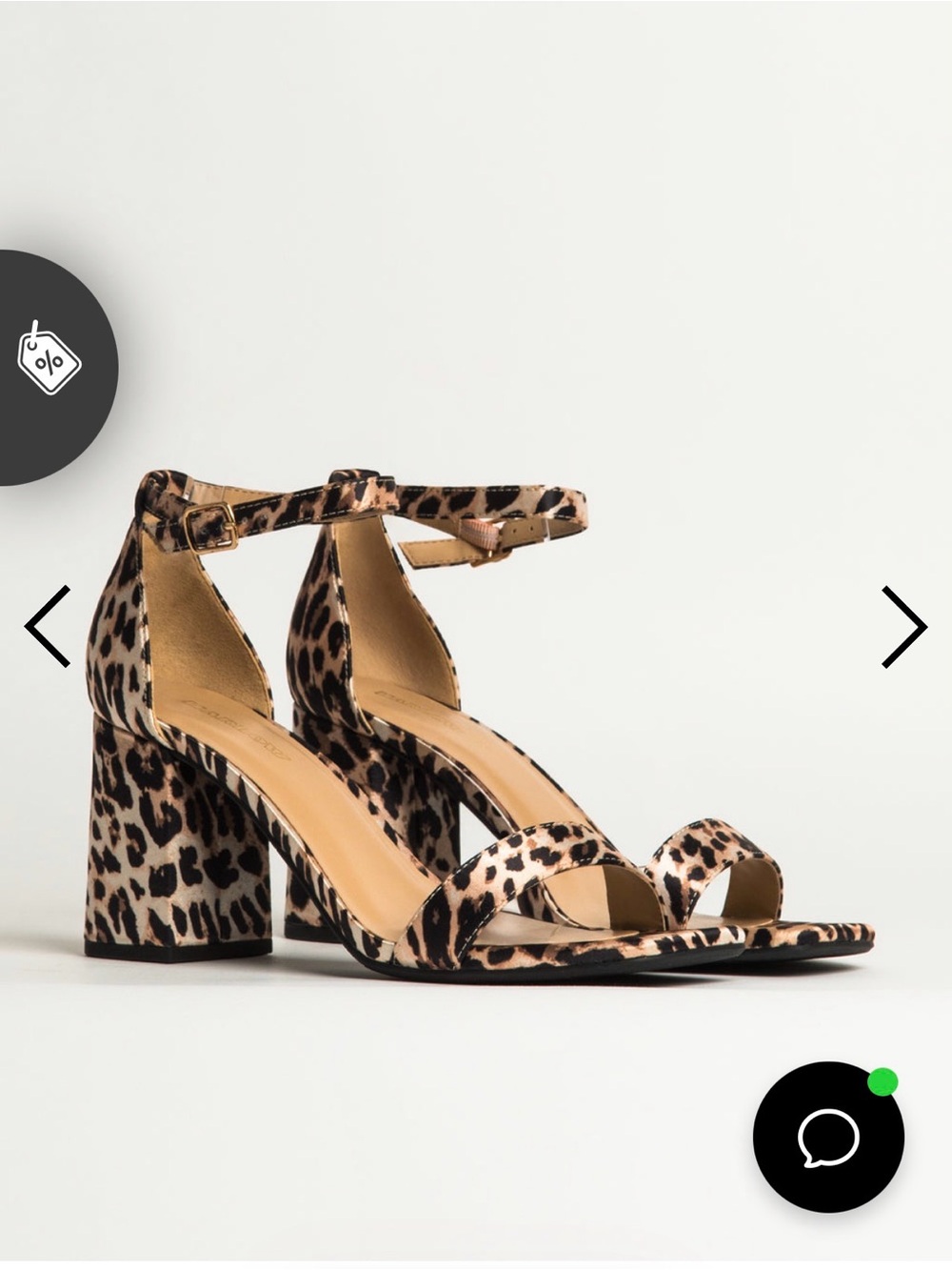 Harlow Leopard Print Ankle-Strap Block Heels - Brown/Black